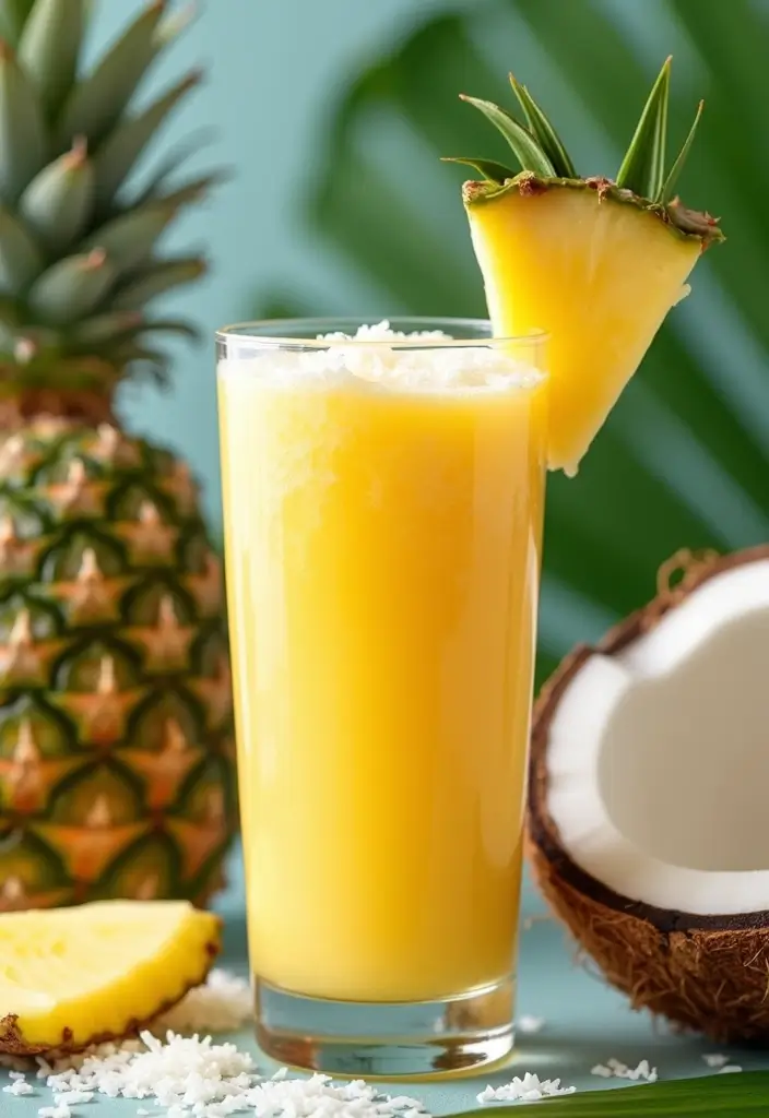 28 Easy Smoothie Recipes with Yogurt for a Creamy and Nutritious Treat 36 28 Easy Smoothie Recipes with Yogurt for a Creamy and Nutritious Treat - 6. Pineapple Coconut Yogurt Smoothie