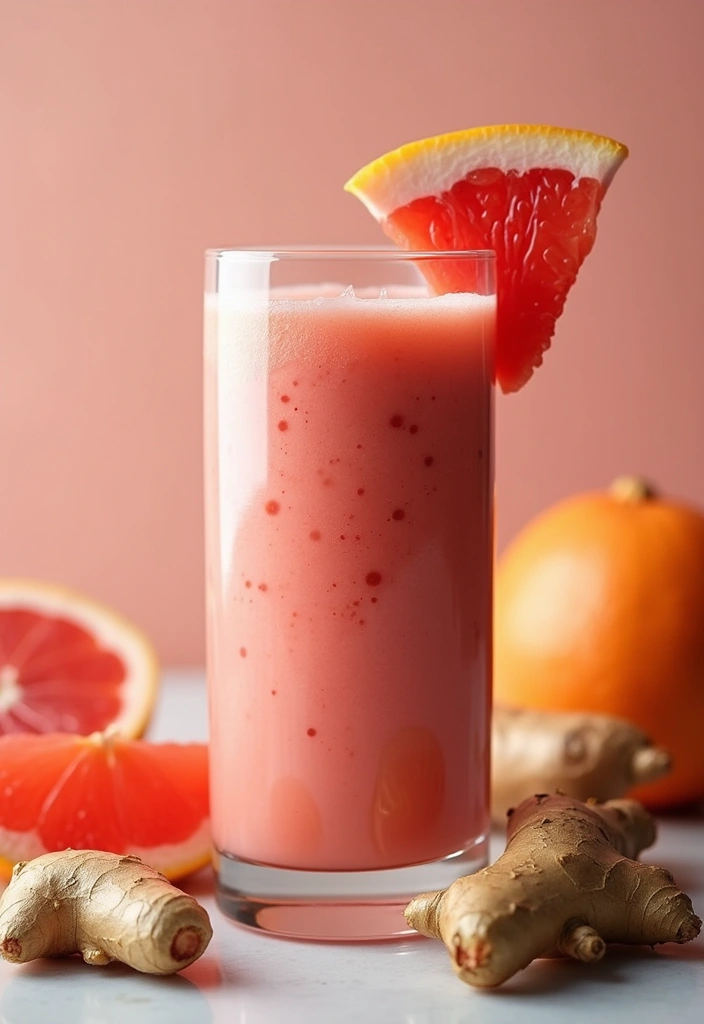 28 Green Protein Smoothie Recipes for Fitness and Focus 79 28 Green Protein Smoothie Recipes for Fitness and Focus - 13. Grapefruit Ginger Protein Smoothie
