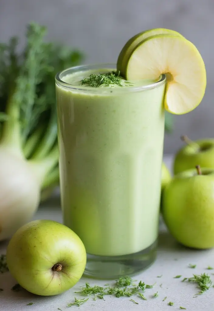 28 Green Protein Smoothie Recipes for Fitness and Focus 91 28 Green Protein Smoothie Recipes for Fitness and Focus - 15. Fennel Apple Green Smoothie