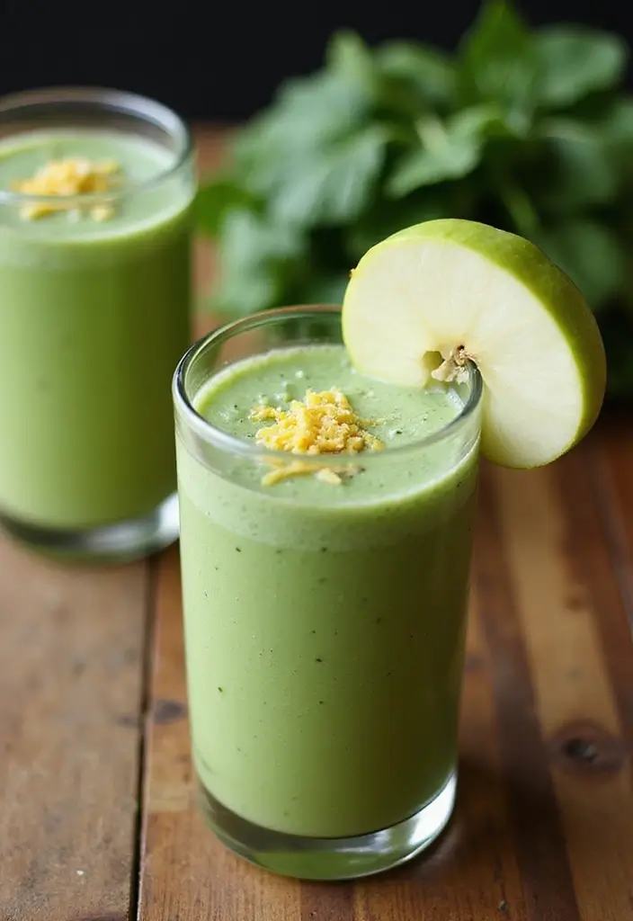 28 Green Protein Smoothie Recipes for Fitness and Focus 29 28 Green Protein Smoothie Recipes for Fitness and Focus - 5. Energizing Green Apple Smoothie