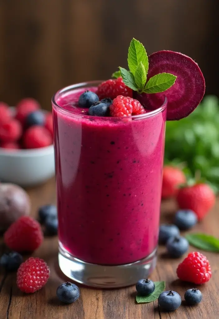 28 Protein Smoothie Recipes Without Powder Using Real Food Ingredients 77 28 Protein Smoothie Recipes Without Powder Using Real Food Ingredients - 13. Beet and Berry Smoothie