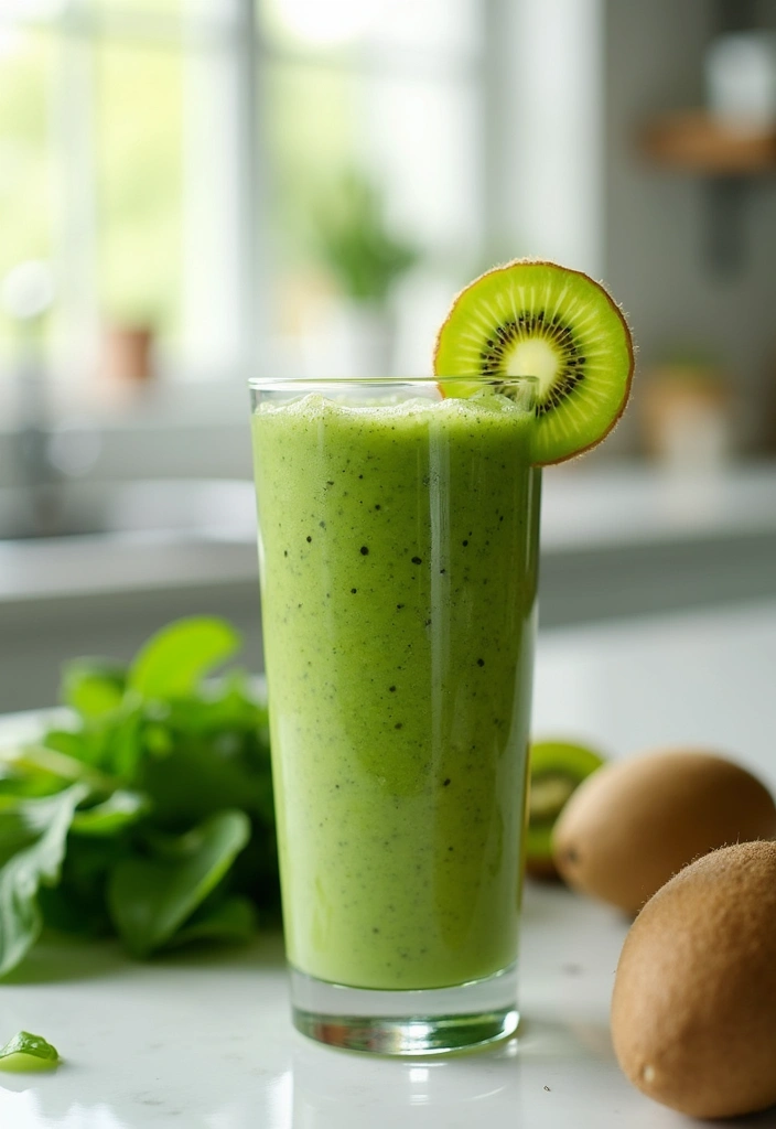 28 Protein Smoothie Recipes Without Powder Using Real Food Ingredients 102 28 Protein Smoothie Recipes Without Powder Using Real Food Ingredients - 18. Kiwi Spinach Smoothie
