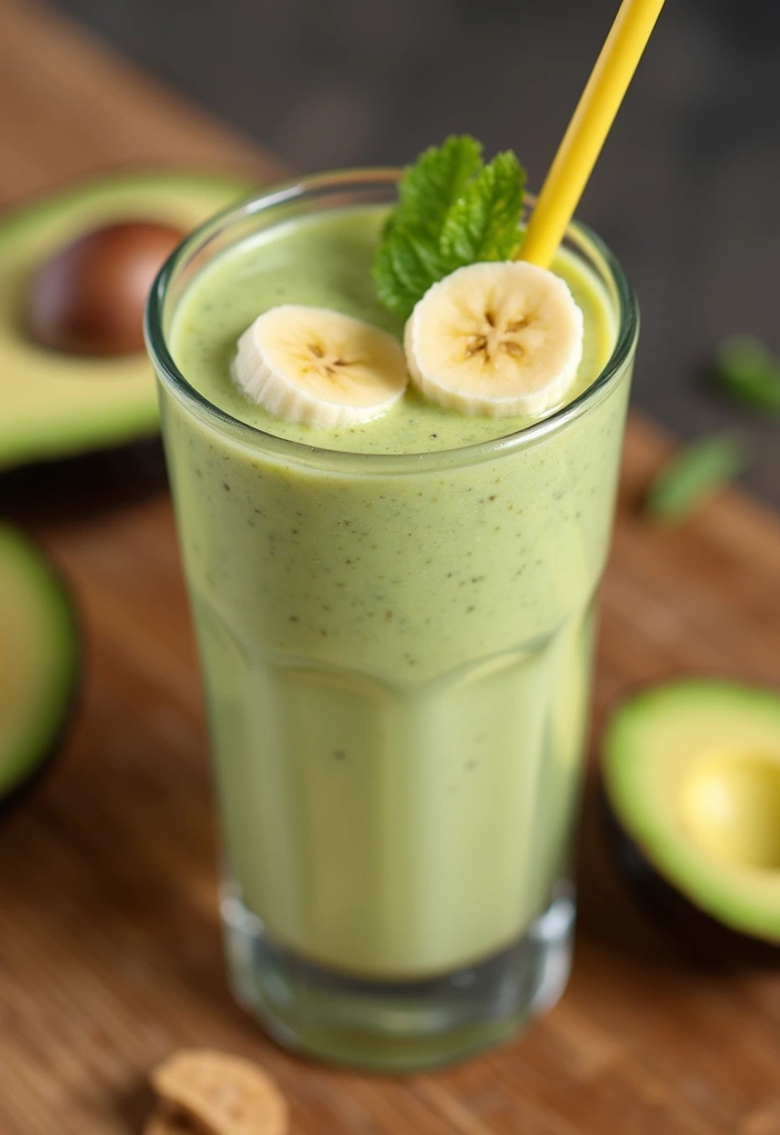 28 Protein Smoothie Recipes Without Powder Using Real Food Ingredients 18 28 Protein Smoothie Recipes Without Powder Using Real Food Ingredients - 4. Avocado and Banana Smoothie