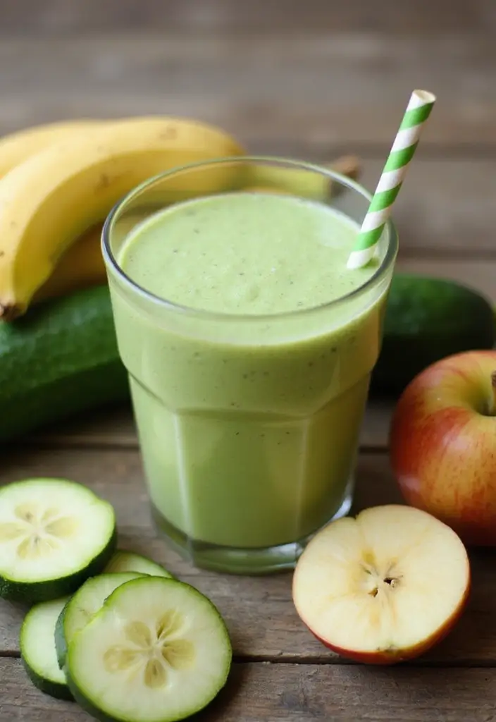 29 Banana Apple Smoothie Recipes for Quick Morning Energy 91 29 Banana Apple Smoothie Recipes for Quick Morning Energy - 15. Zucchini Banana Apple Smoothie