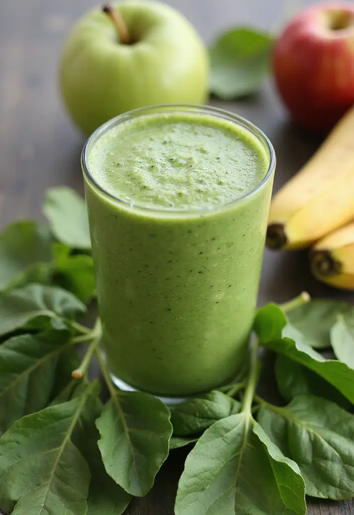 29 Banana Apple Smoothie Recipes for Quick Morning Energy 6 29 Banana Apple Smoothie Recipes for Quick Morning Energy - 2. Green Banana Apple Smoothie