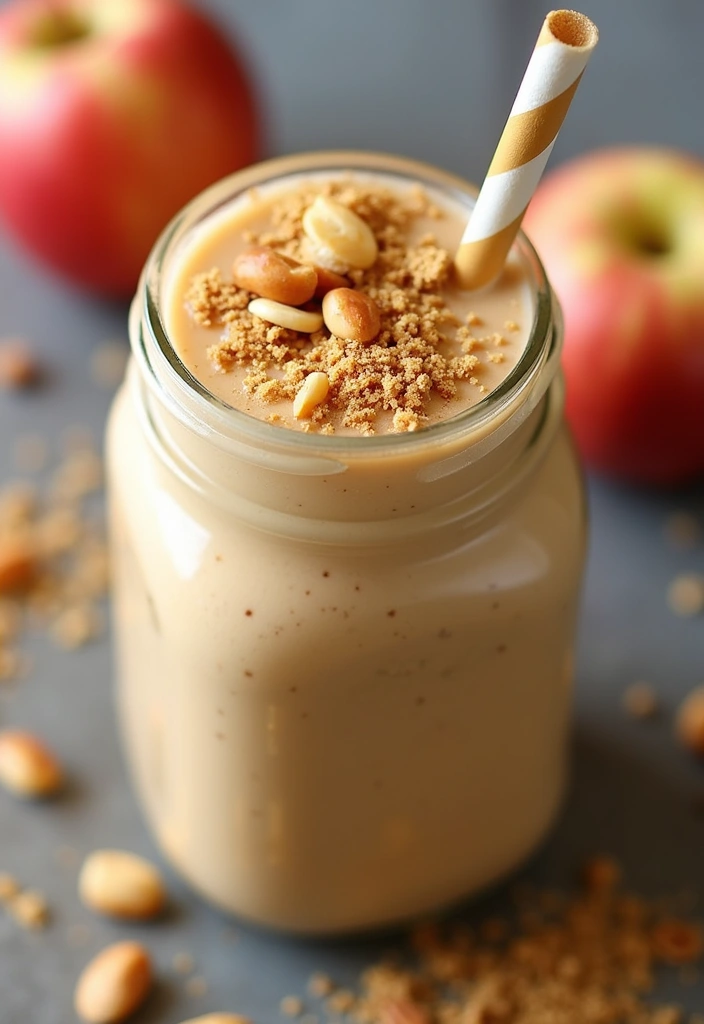 29 Banana Apple Smoothie Recipes for Quick Morning Energy 13 29 Banana Apple Smoothie Recipes for Quick Morning Energy - 3. Creamy Peanut Butter Banana Apple Smoothie