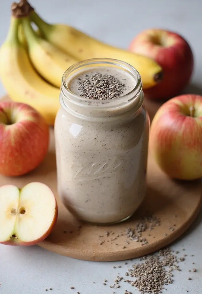 29 Banana Apple Smoothie Recipes for Quick Morning Energy 41 29 Banana Apple Smoothie Recipes for Quick Morning Energy - 7. Chia Seed Banana Apple Smoothie