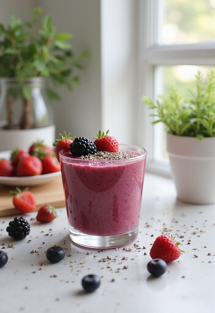 29 Berry Protein Smoothie Recipes for Antioxidant Power 69 29 Berry Protein Smoothie Recipes for Antioxidant Power - 11. Berry Chia Protein Smoothie