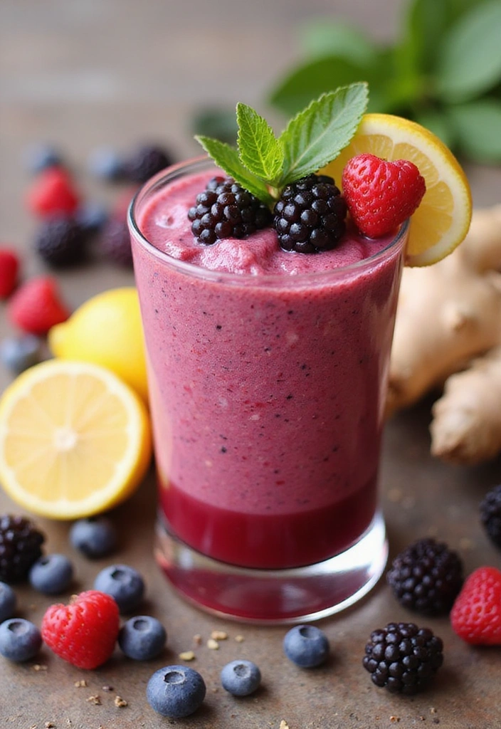 29 Berry Protein Smoothie Recipes for Antioxidant Power 90 29 Berry Protein Smoothie Recipes for Antioxidant Power - 14. Berry Ginger Protein Smoothie