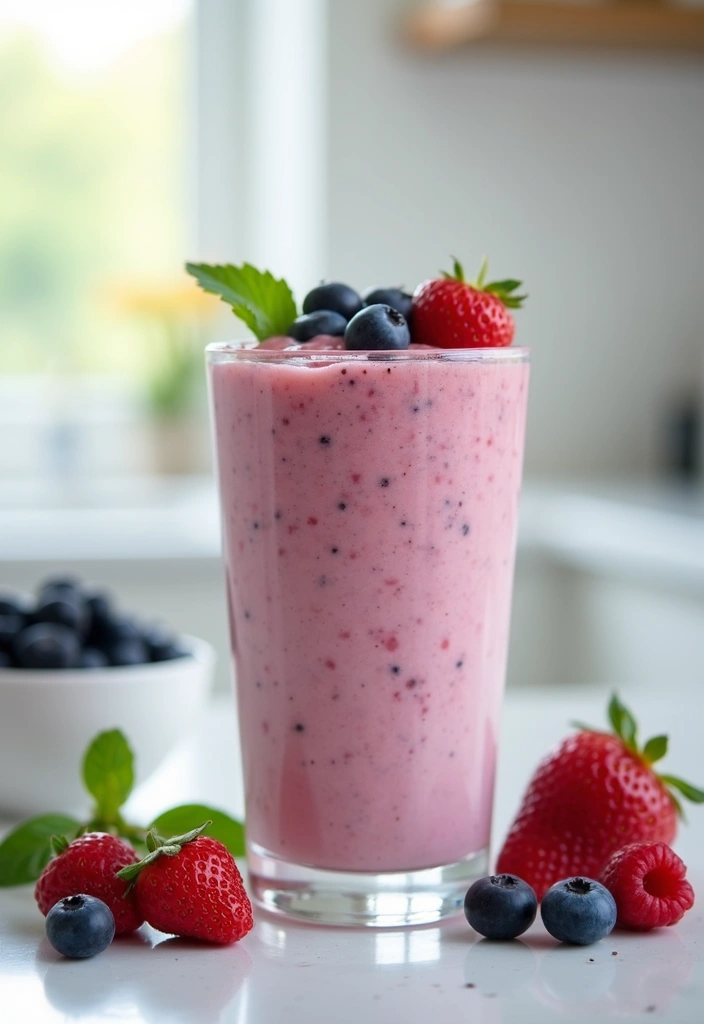 29 Berry Protein Smoothie Recipes for Antioxidant Power 97 29 Berry Protein Smoothie Recipes for Antioxidant Power - 15. Berry Yogurt Protein Smoothie