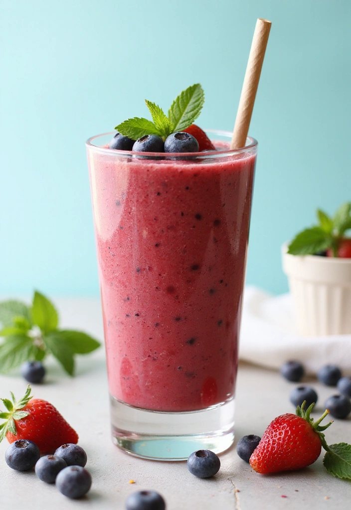29 Berry Protein Smoothie Recipes for Antioxidant Power 104 29 Berry Protein Smoothie Recipes for Antioxidant Power - 16. Berry Mint Protein Smoothie