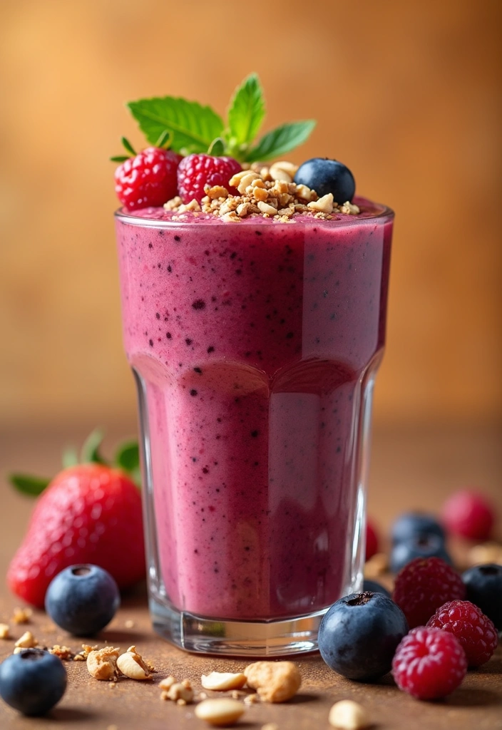 29 Berry Protein Smoothie Recipes for Antioxidant Power 116 29 Berry Protein Smoothie Recipes for Antioxidant Power - 18. Berry Protein Smoothie with Nuts