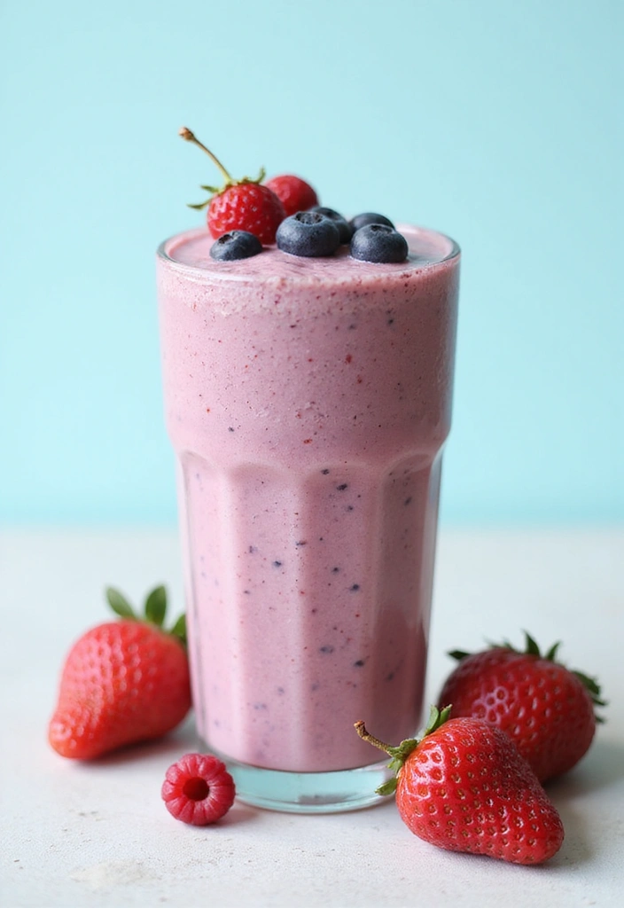 29 Berry Protein Smoothie Recipes for Antioxidant Power 147 29 Berry Protein Smoothie Recipes for Antioxidant Power - 23. Berry Protein Smoothie with Almond Milk