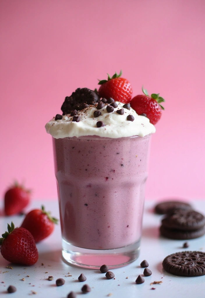 29 Berry Protein Smoothie Recipes for Antioxidant Power 189 29 Berry Protein Smoothie Recipes for Antioxidant Power - 29. Berry Protein Smoothie with Cookies and Cream Flavor