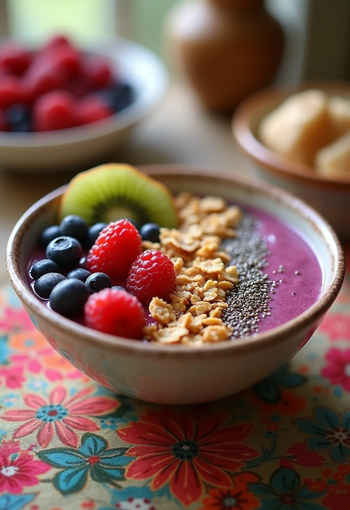 29 Berry Protein Smoothie Recipes for Antioxidant Power 20 29 Berry Protein Smoothie Recipes for Antioxidant Power - 4. Mixed Berry Protein Smoothie Bowl