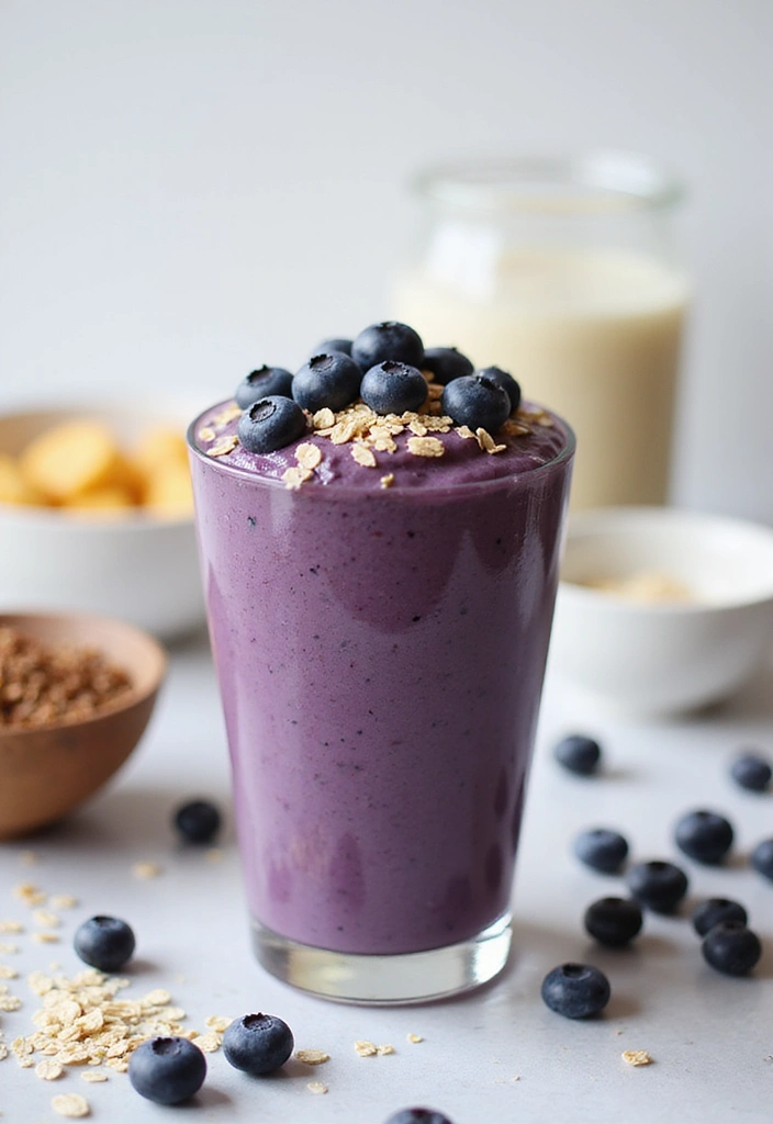 29 Easy Fruit Smoothie Recipes You Can Make in Under 5 Minutes 79 29 Easy Fruit Smoothie Recipes You Can Make in Under 5 Minutes - 13. Blueberry Oatmeal Smoothie