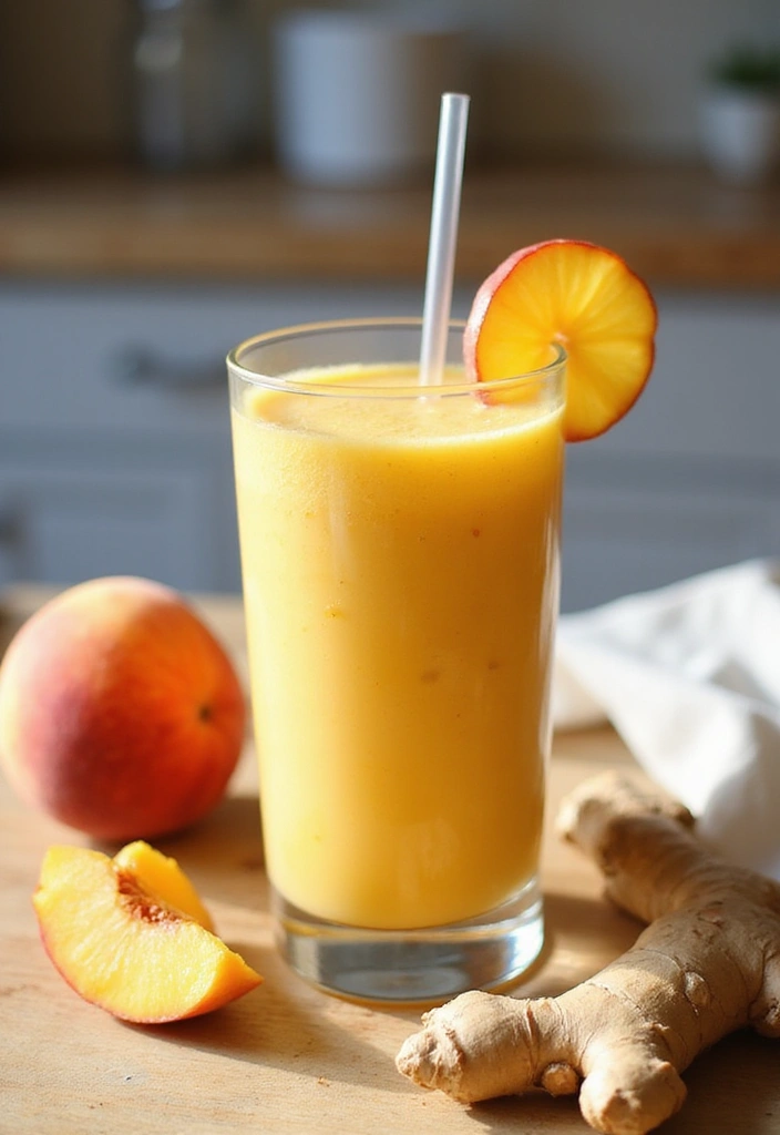29 Easy Fruit Smoothie Recipes You Can Make in Under 5 Minutes 93 29 Easy Fruit Smoothie Recipes You Can Make in Under 5 Minutes - 15. Ginger Peach Smoothie