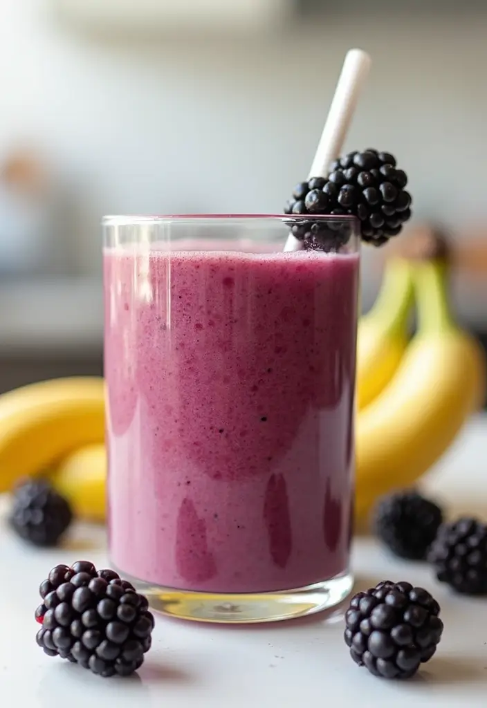 29 Easy Fruit Smoothie Recipes You Can Make in Under 5 Minutes 124 29 Easy Fruit Smoothie Recipes You Can Make in Under 5 Minutes - 20. Blackberry Banana Smoothie