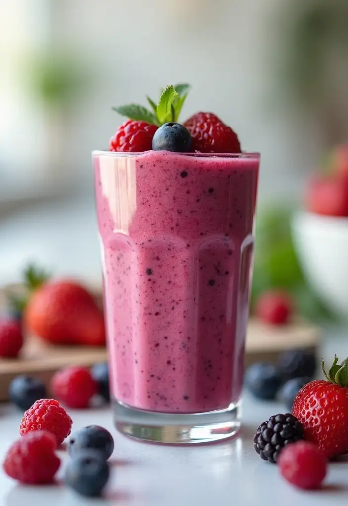 29 Easy Fruit Smoothie Recipes You Can Make in Under 5 Minutes 181 29 Easy Fruit Smoothie Recipes You Can Make in Under 5 Minutes - 29. Protein-Packed Berry Smoothie