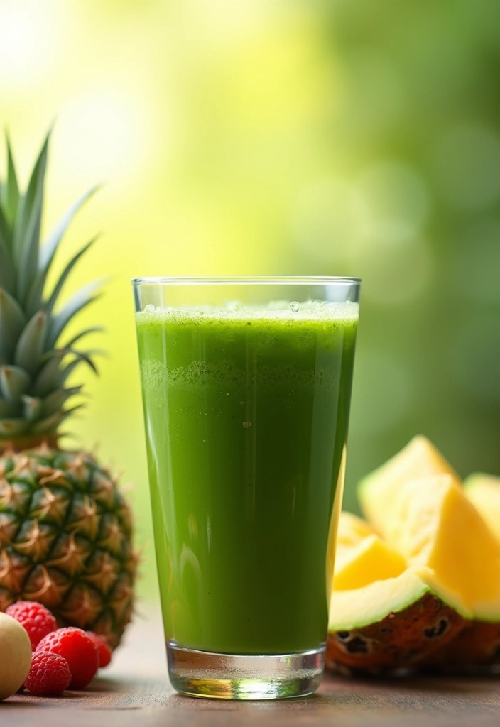 29 Fruit Smoothie Recipes with Yogurt for a Refreshing Energy Boost 98 29 Fruit Smoothie Recipes with Yogurt for a Refreshing Energy Boost - 16. Tropical Green Smoothie