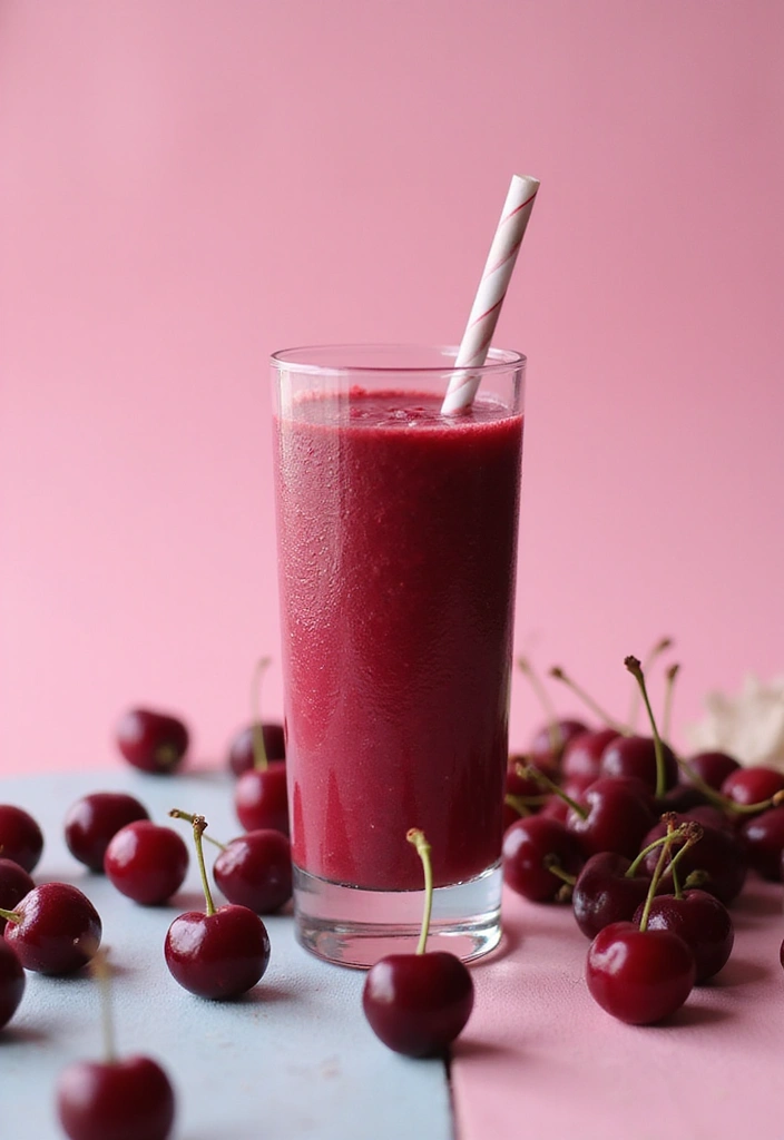 29 Fruit Smoothie Recipes with Yogurt for a Refreshing Energy Boost 105 29 Fruit Smoothie Recipes with Yogurt for a Refreshing Energy Boost - 17. Cherry Vanilla Yogurt Smoothie