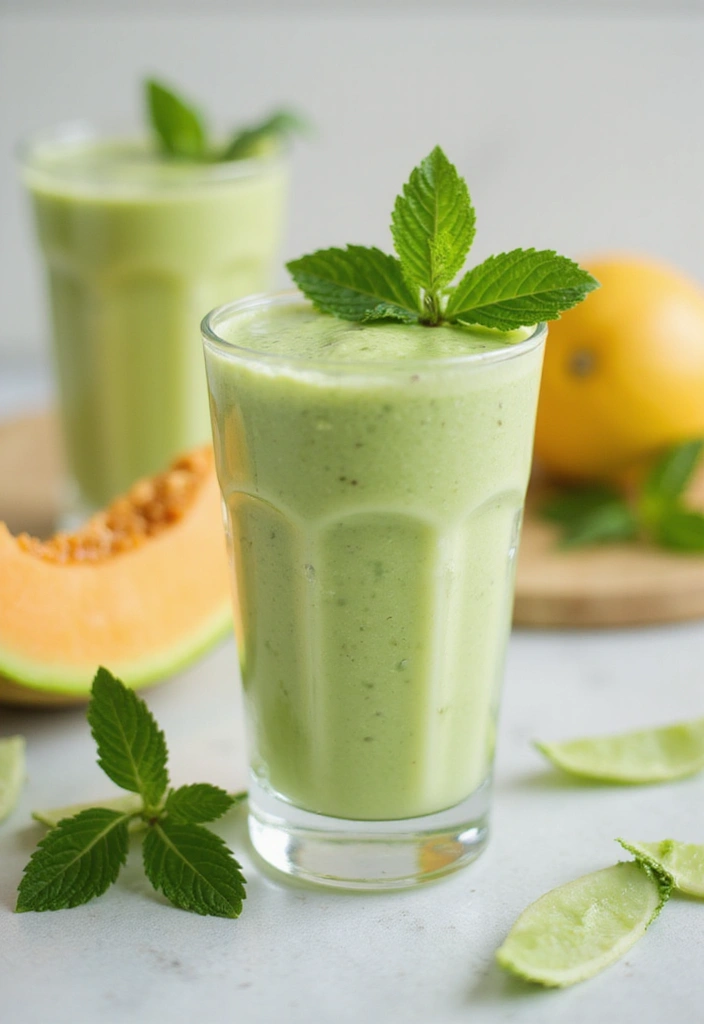 29 Fruit Smoothie Recipes with Yogurt for a Refreshing Energy Boost 160 29 Fruit Smoothie Recipes with Yogurt for a Refreshing Energy Boost - 25. Honeydew Mint Yogurt Smoothie