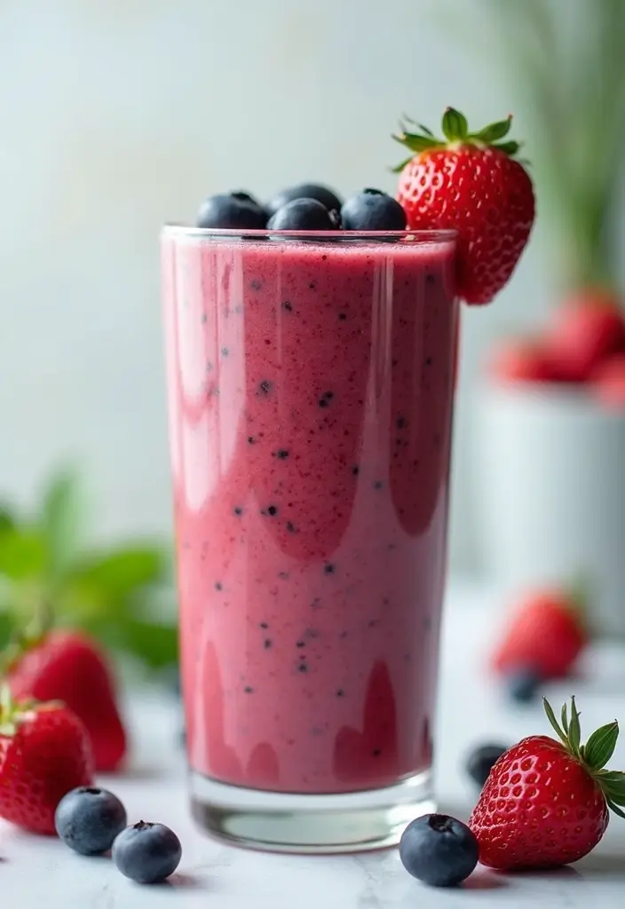 29 Fruit Smoothie Recipes with Yogurt for a Refreshing Energy Boost 174 29 Fruit Smoothie Recipes with Yogurt for a Refreshing Energy Boost - 27. Vanilla Berry Yogurt Smoothie