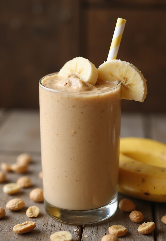 29 Fruit Smoothie Recipes with Yogurt for a Refreshing Energy Boost 40 29 Fruit Smoothie Recipes with Yogurt for a Refreshing Energy Boost - 7. Peanut Butter Banana Smoothie