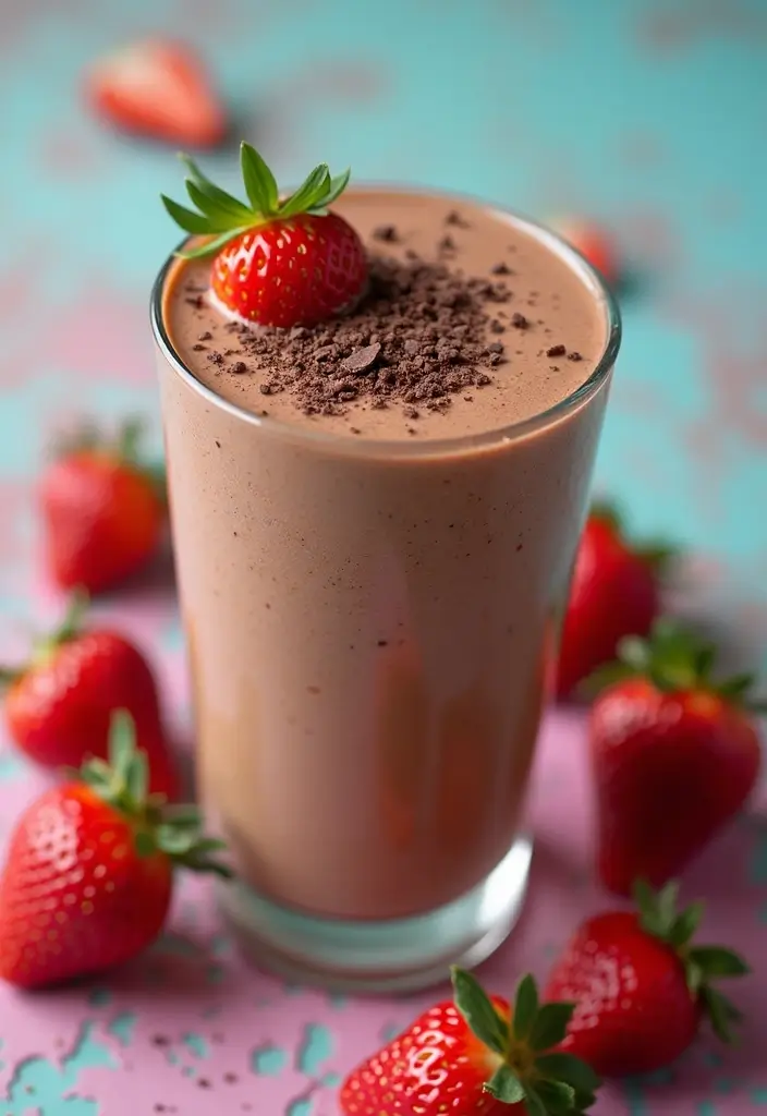 29 Fruit Smoothie Recipes with Yogurt for a Refreshing Energy Boost 53 29 Fruit Smoothie Recipes with Yogurt for a Refreshing Energy Boost - 9. Chocolate Strawberry Yogurt Smoothie