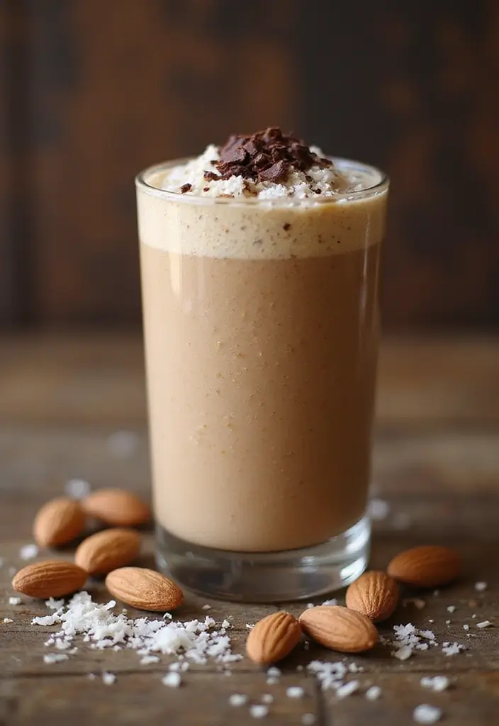 29 Peanut Butter Protein Smoothie Recipes for Post-Workout Fuel 78 29 Peanut Butter Protein Smoothie Recipes for Post-Workout Fuel - 12. Peanut Butter Almond Joy Smoothie