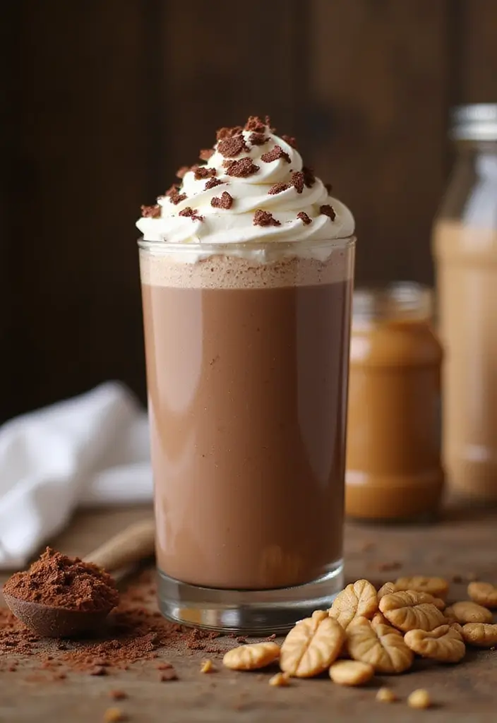 29 Peanut Butter Protein Smoothie Recipes for Post-Workout Fuel 8 29 Peanut Butter Protein Smoothie Recipes for Post-Workout Fuel - 2. Peanut Butter Chocolate Protein Shake