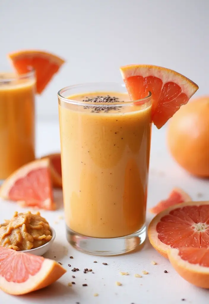 29 Peanut Butter Protein Smoothie Recipes for Post-Workout Fuel 140 29 Peanut Butter Protein Smoothie Recipes for Post-Workout Fuel - 22. Peanut Butter Grapefruit Smoothie