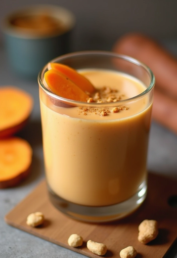 29 Peanut Butter Protein Smoothie Recipes for Post-Workout Fuel 166 29 Peanut Butter Protein Smoothie Recipes for Post-Workout Fuel - 26. Peanut Butter Sweet Potato Smoothie