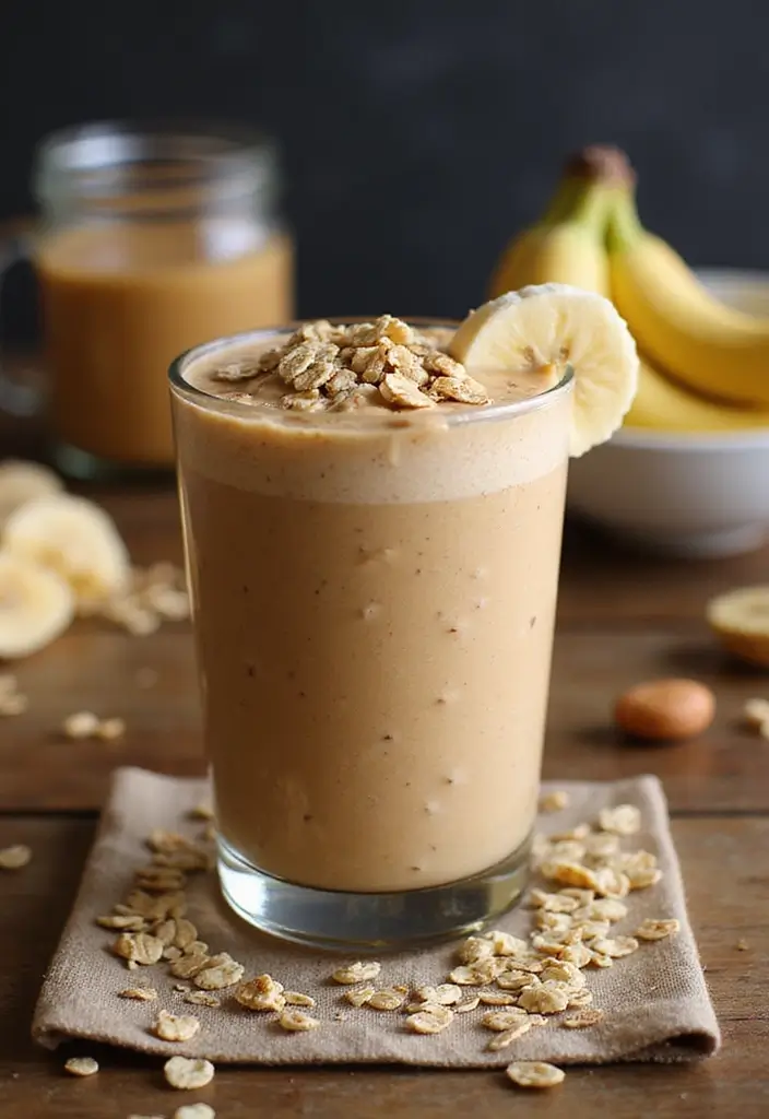 29 Peanut Butter Protein Smoothie Recipes for Post-Workout Fuel 43 29 Peanut Butter Protein Smoothie Recipes for Post-Workout Fuel - 7. Peanut Butter Oatmeal Smoothie