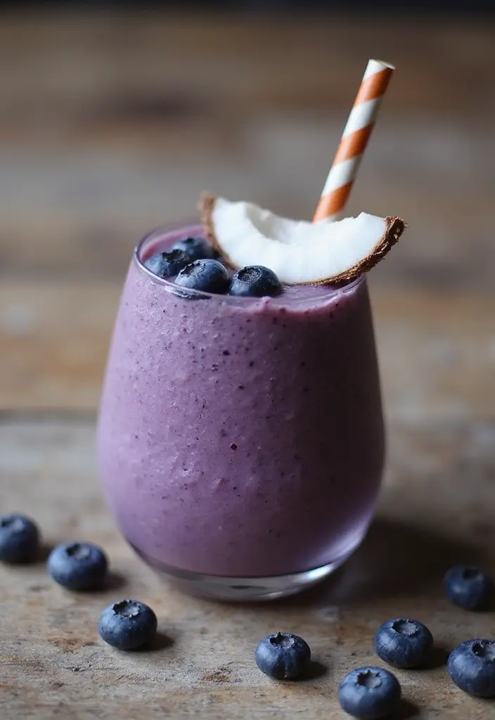 29 Smoothie Recipes with Coconut Water for Hydration and Energy 90 29 Smoothie Recipes with Coconut Water for Hydration and Energy - 14. Blueberry Coconut Dream