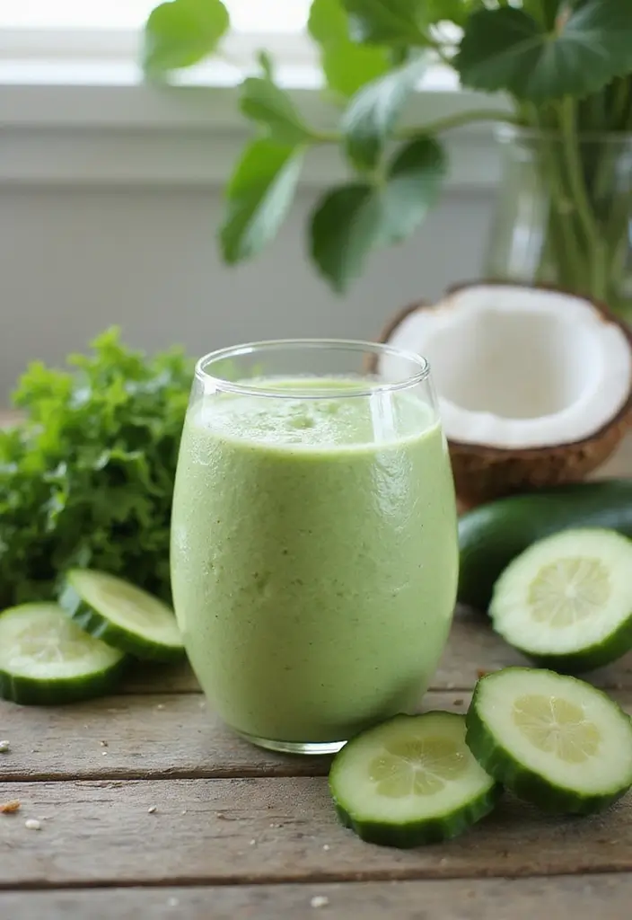 29 Smoothie Recipes with Coconut Water for Hydration and Energy 118 29 Smoothie Recipes with Coconut Water for Hydration and Energy - 18. Coconut Water Detox Smoothie