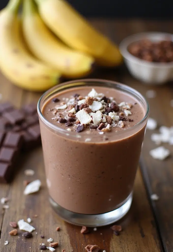 29 Smoothie Recipes with Coconut Water for Hydration and Energy 27 29 Smoothie Recipes with Coconut Water for Hydration and Energy - 5. Chocolate Coconut Energy Boost