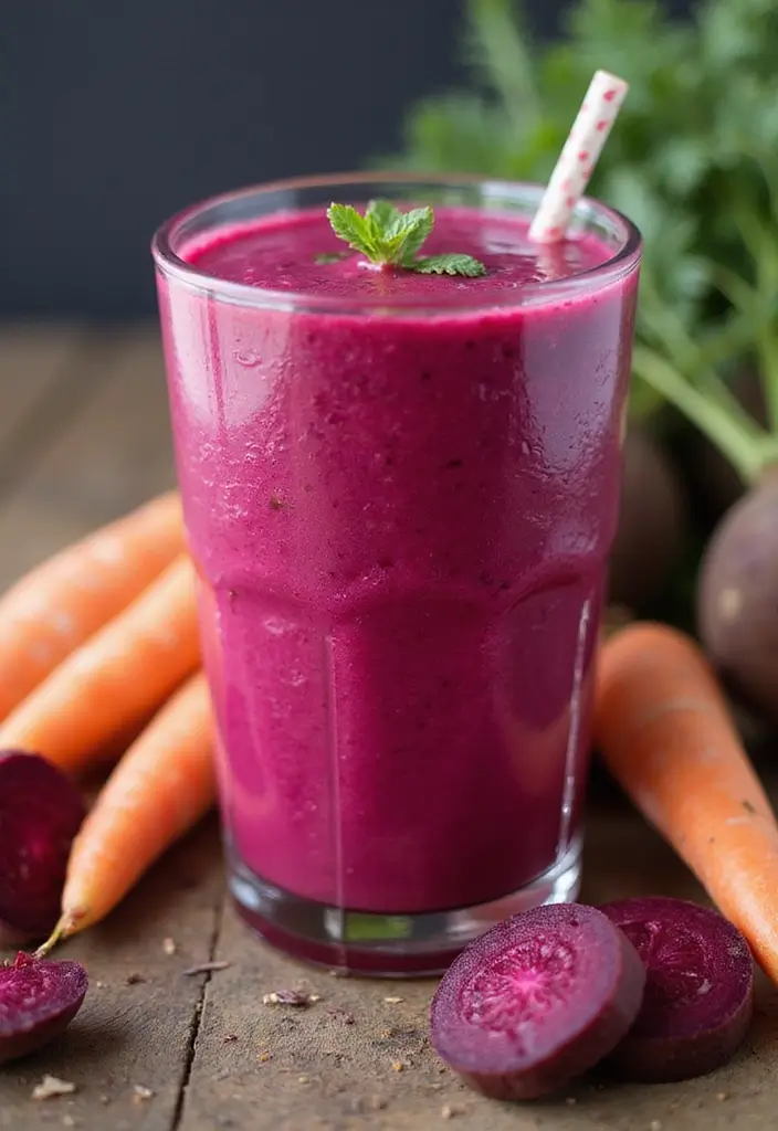 30+ Beet Juice Smoothie Recipes for Detox and Energy 64 30+ Beet Juice Smoothie Recipes for Detox and Energy - 10. Beet and Carrot Cleanse Smoothie