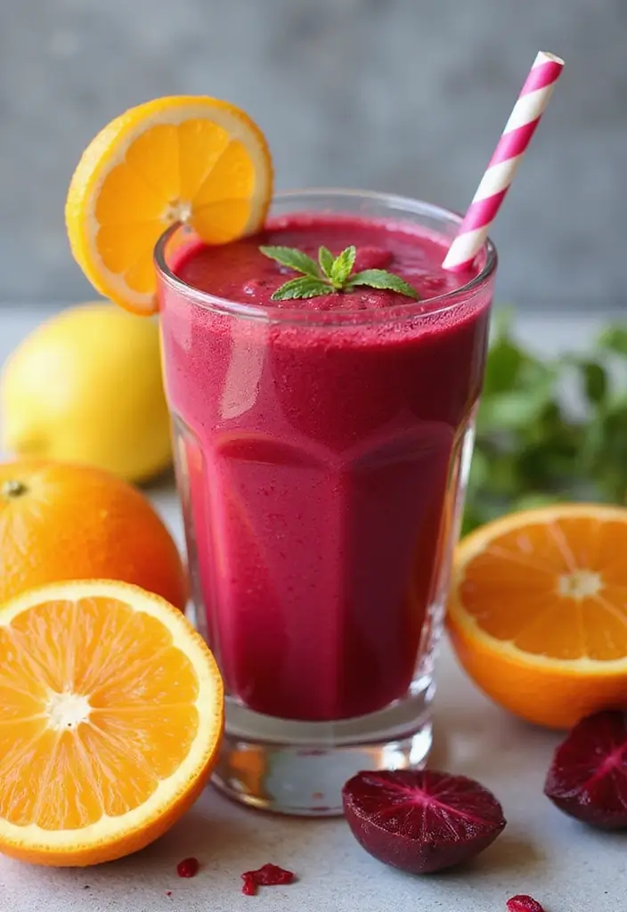 30+ Beet Juice Smoothie Recipes for Detox and Energy 8 30+ Beet Juice Smoothie Recipes for Detox and Energy - 2. Citrus Beet Refresher