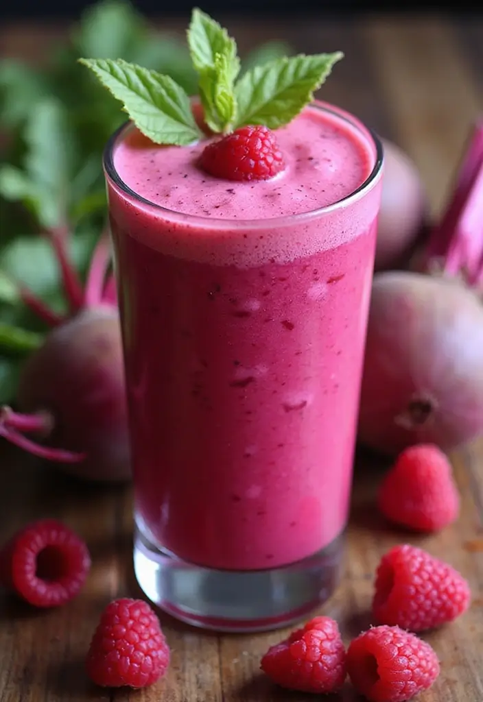 30+ Beet Juice Smoothie Recipes for Detox and Energy 126 30+ Beet Juice Smoothie Recipes for Detox and Energy - 20. Beet and Raspberry Smoothie