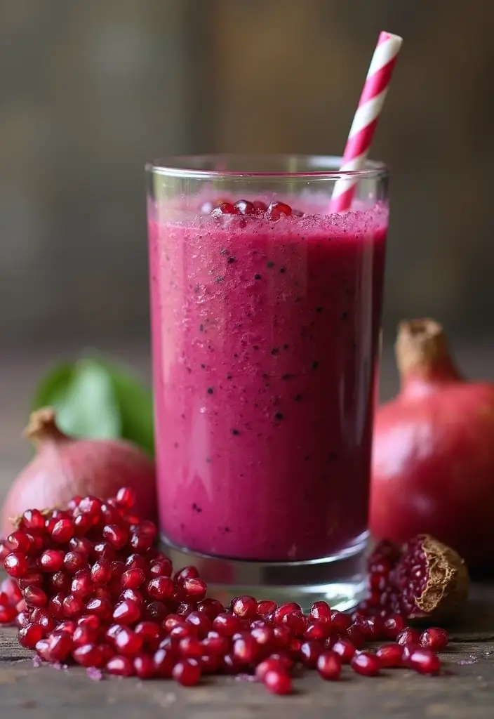 30+ Beet Juice Smoothie Recipes for Detox and Energy 187 30+ Beet Juice Smoothie Recipes for Detox and Energy - 29. Beet and Pomegranate Smoothie