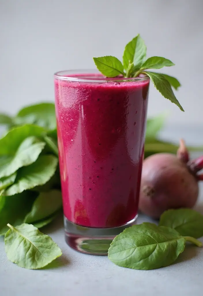 30+ Beet Juice Smoothie Recipes for Detox and Energy 36 30+ Beet Juice Smoothie Recipes for Detox and Energy - 6. Beet and Spinach Energy Booster