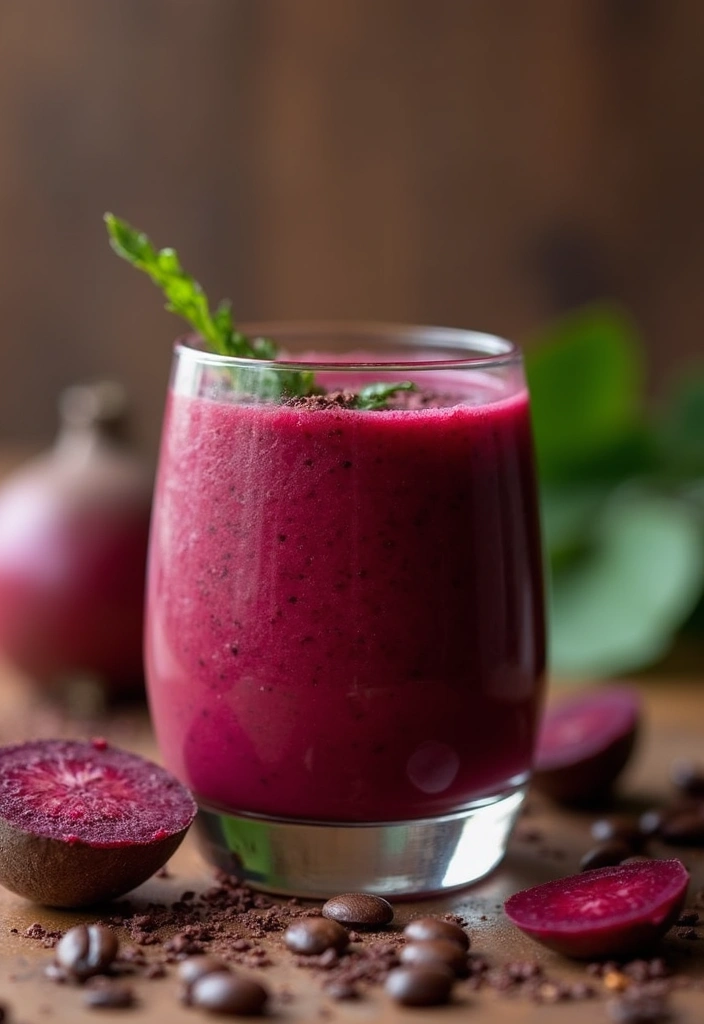 30+ Beet Juice Smoothie Recipes for Detox and Energy 57 30+ Beet Juice Smoothie Recipes for Detox and Energy - 9. Beet Cacao Power Smoothie