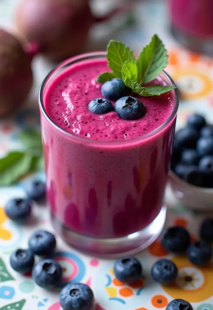 30+ Best Blueberry Smoothie Recipes for Any Time of Day 71 30+ Best Blueberry Smoothie Recipes for Any Time of Day - 11. Blueberry Beet Smoothie