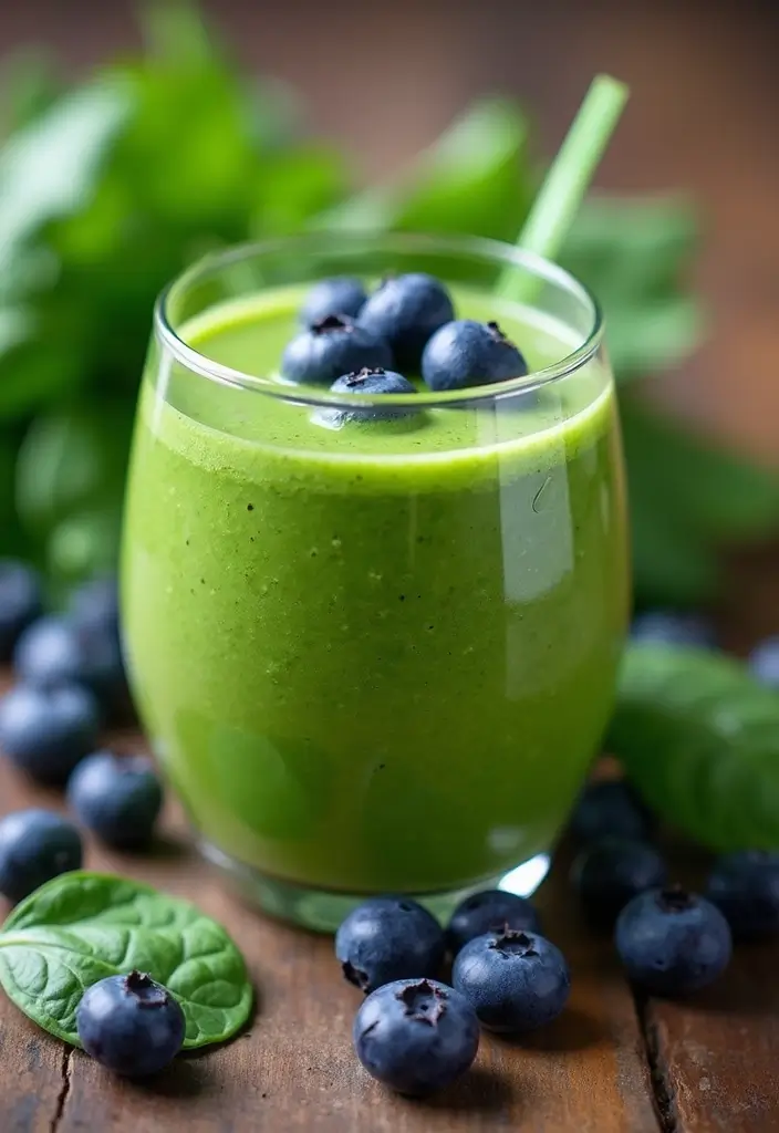 30+ Best Blueberry Smoothie Recipes for Any Time of Day 8 30+ Best Blueberry Smoothie Recipes for Any Time of Day - 2. Blueberry Spinach Smoothie