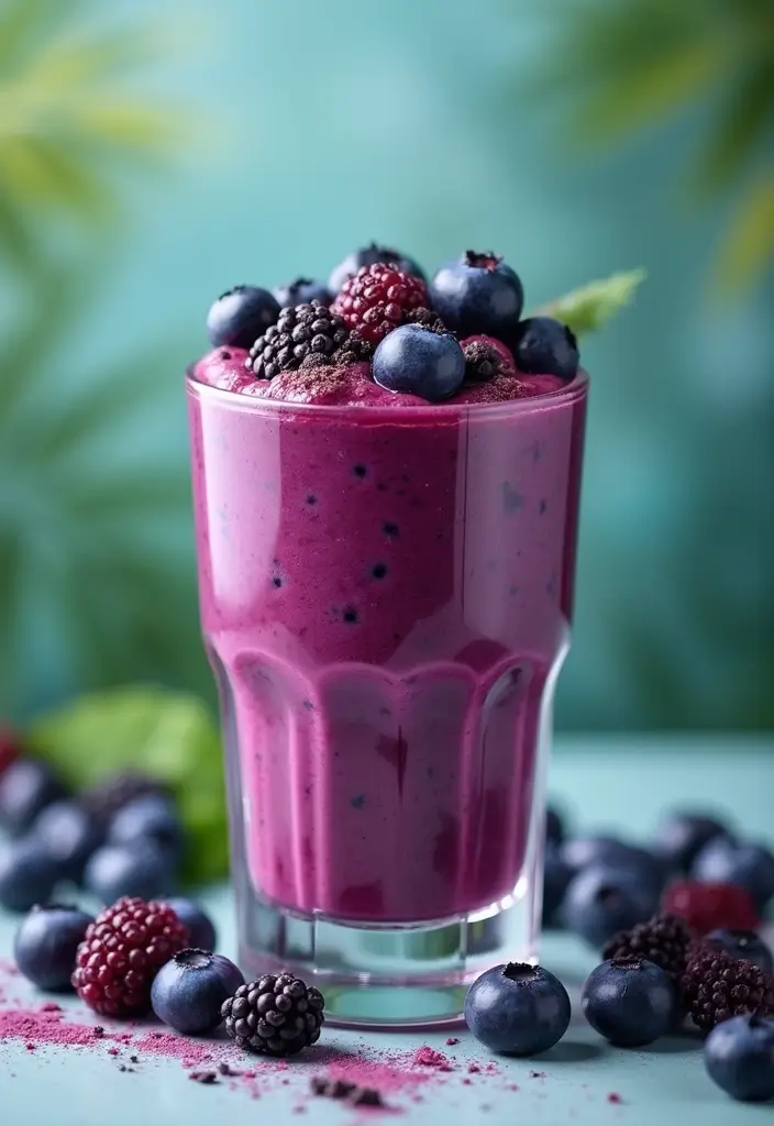 30+ Best Blueberry Smoothie Recipes for Any Time of Day 130 30+ Best Blueberry Smoothie Recipes for Any Time of Day - 20. Blueberry Acai Smoothie