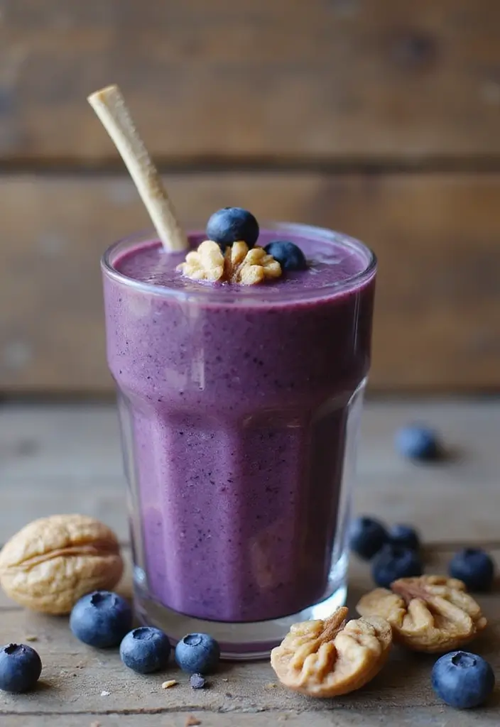 30+ Best Blueberry Smoothie Recipes for Any Time of Day 137 30+ Best Blueberry Smoothie Recipes for Any Time of Day - 21. Blueberry Walnut Smoothie