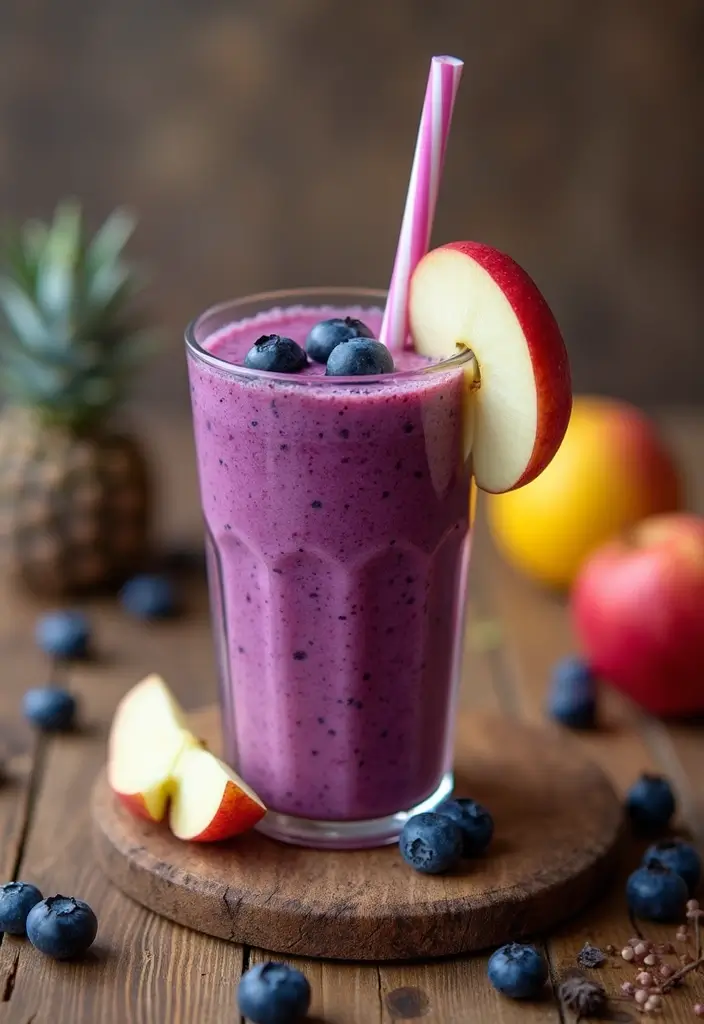 30+ Best Blueberry Smoothie Recipes for Any Time of Day 154 30+ Best Blueberry Smoothie Recipes for Any Time of Day - 24. Blueberry Apple Smoothie