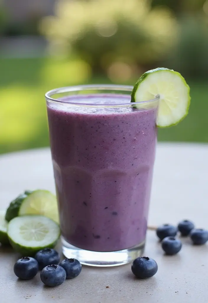 30+ Best Blueberry Smoothie Recipes for Any Time of Day 168 30+ Best Blueberry Smoothie Recipes for Any Time of Day - 26. Blueberry Cucumber Smoothie