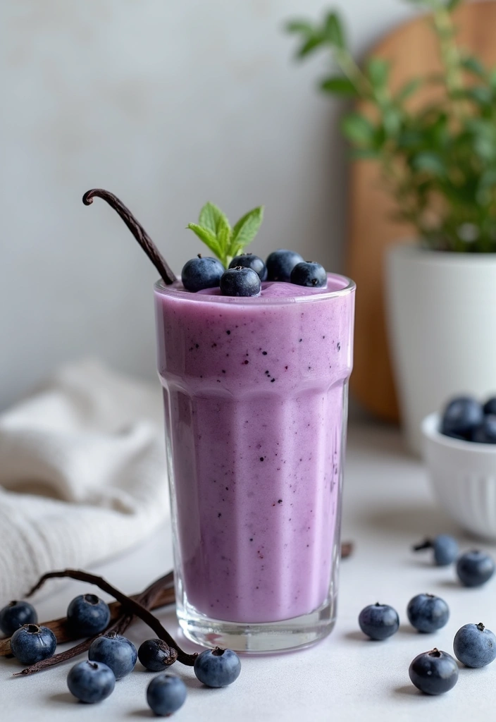 30+ Best Blueberry Smoothie Recipes for Any Time of Day 175 30+ Best Blueberry Smoothie Recipes for Any Time of Day - 27. Blueberry Vanilla Smoothie